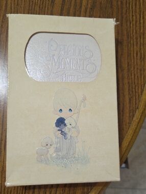 Precious Moments Bible - Cream Cover with Pastel Illustration